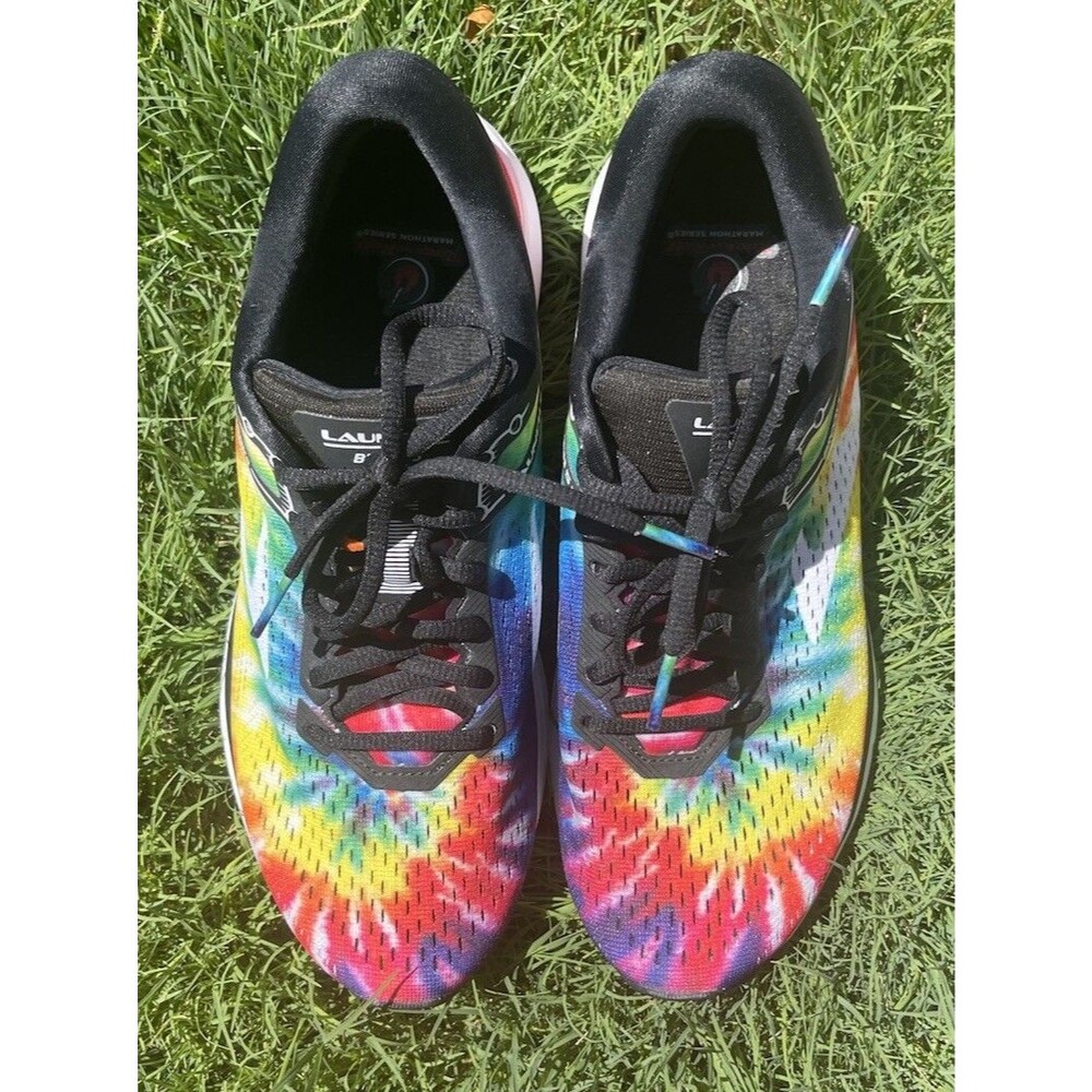 Brooks Launch 5  Tie-Dye Rock & Roll Marathon Running Shoes~Womens 9.5 Rainbow - Picture 2 of 8